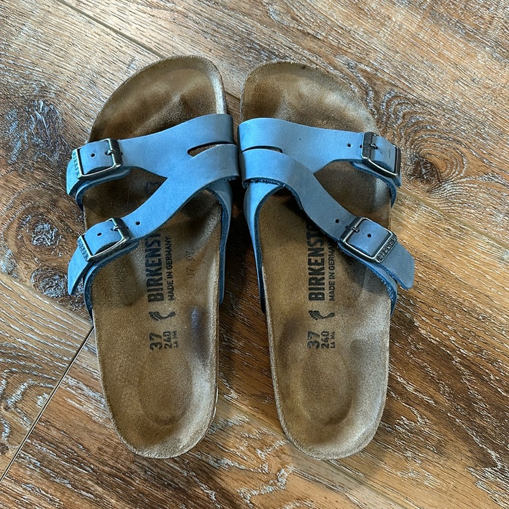 Birkenstock Yao slate blue slide size 37